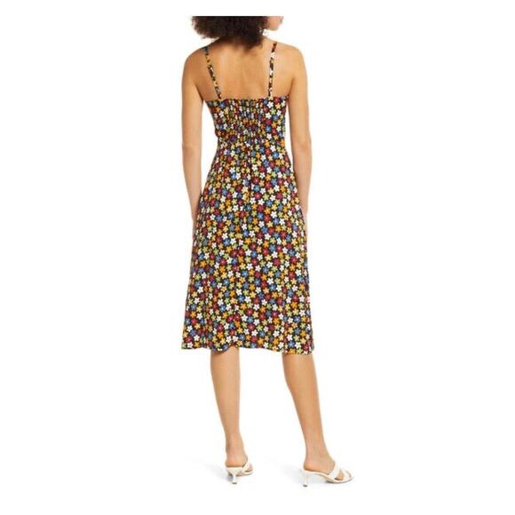 Reformation Crimini Black Multi Afternoon Floral Danica Slip Dress Sz.0 NWT - Picture 4 of 16